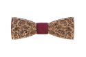 Wooden Bow Tie Paisley Deep