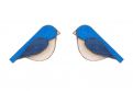 Wooden earrings Blue Bird Earrings