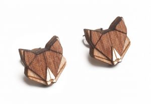 Wooden earrings Fox Earrings