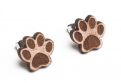 Wooden earrings Paw Earrings