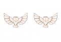 Wooden earrings Snowy Owl Earrings