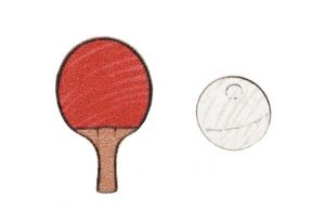Wooden Earrings Ping pong 