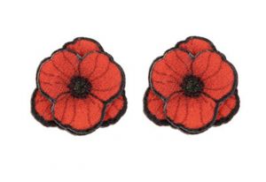 Wooden earrings Poppy