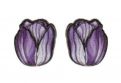 Wooden earrings Tulip