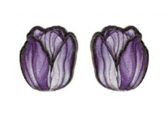 Wooden earrings Tulip