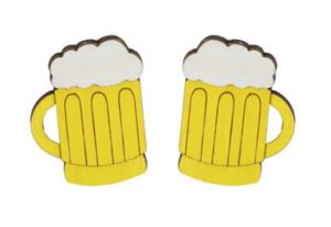 Wooden Earrings Beer Earrings