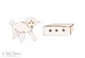 Wooden earrings Box and Lamb Earrings