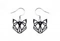 Wooden earrings Black Foxy Earrings