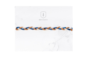 Knitted bracelet Blue and Brown