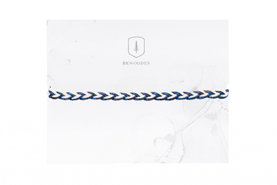 Knitted bracelet Blue