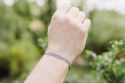 Knitted bracelet Blue