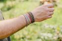Knitted bracelet Blue