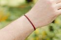 Knitted bracelet Red
