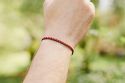 Knitted bracelet Red