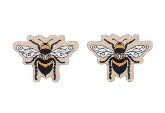 Wooden earrings Bee