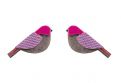 Wooden earrings Purple Cutebird Earrings
