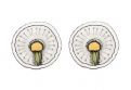 Dandelion wooden earrings