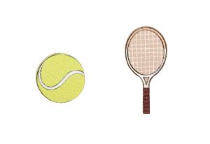 Wooden Earrings Tennis 