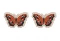 Rouge Butterfly Wooden Earrings  