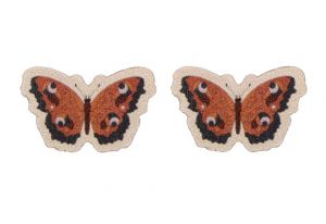Rouge Butterfly Wooden Earrings  