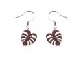 Wooden earrings Monstera Earrings