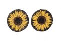 Wooden earrings Sunflower Earrings