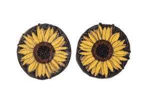 Wooden earrings Sunflower Earrings