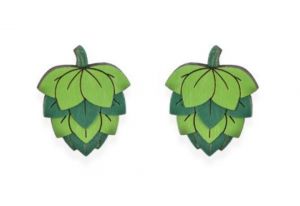 Wooden earrings Hops Earrings