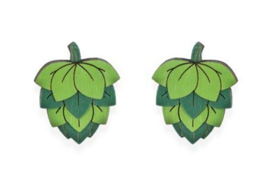 Wooden earrings Hops Earrings
