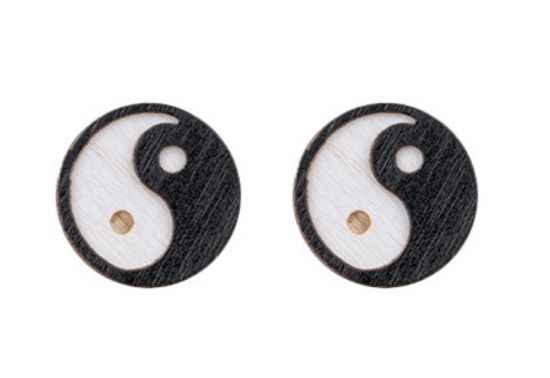 Wooden earrings JinJang Earrings