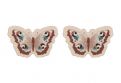 Rose Butterfly Wooden Earrings  