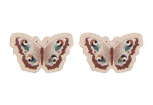 Rose Butterfly Wooden Earrings  