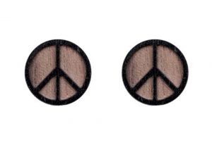 Wooden earrings Peace Earrings