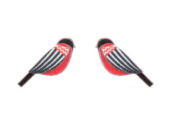 Wooden earrings Zigzag Cutebird Earrings
