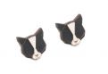 Wooden earrings Black Cat Earrings