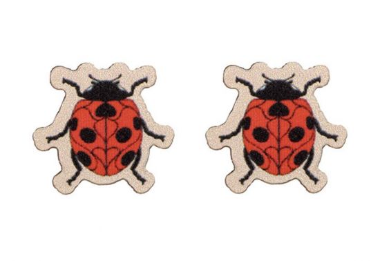 Ladybird Wooden Earrings