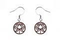 Wooden earrings Lotos Earrings
