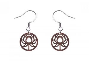 Wooden earrings Lotos Earrings