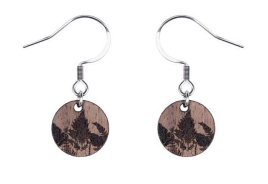 Wooden earrings Bracken Dangle Earrings