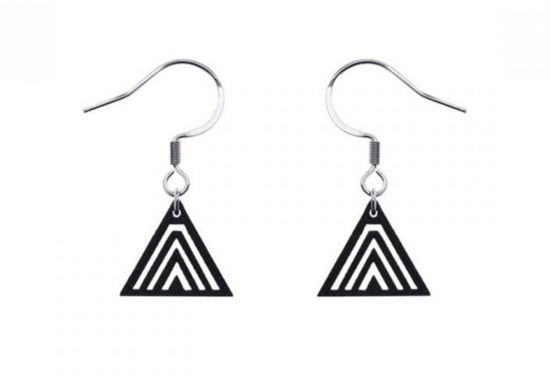 Wooden earrings Trian Earrings