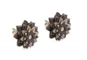 Wooden earrings African Flower Earrings