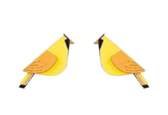 Wooden earrings Sunny Cutebird Earrings