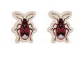 Red Beetle Earrings