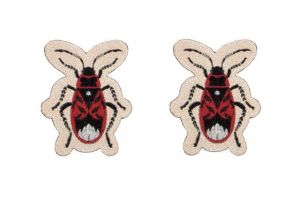 Red Beetle Earrings