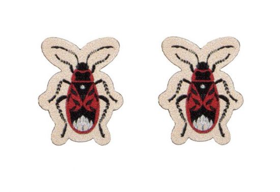 Red Beetle Earrings