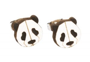 Wooden earrings Panda Earrings