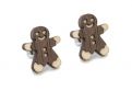 Wooden earrings Gingerbread earrings