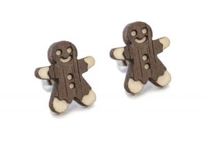 Wooden earrings Gingerbread earrings