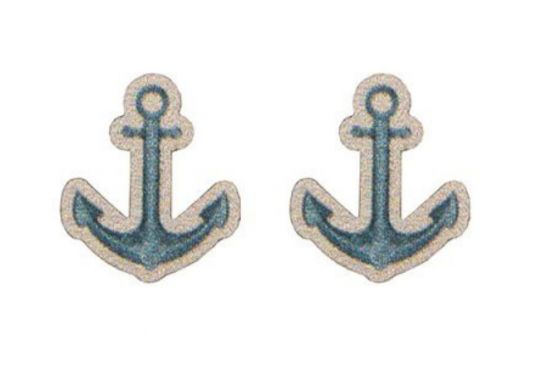Wooden Earrings Anchor 