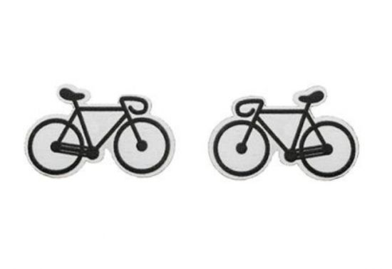 Wooden Earrings Road Bike 
